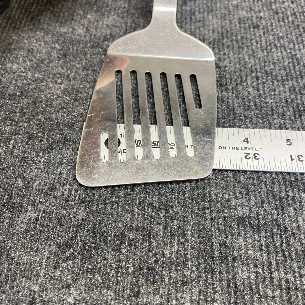 Vintage Stainless Steel Slotted Spatula Turner Rostfrei Inox Silver 12.5 Inch